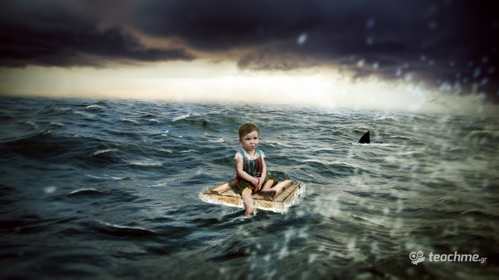 Left Alone in the Ocean - Photo Manipulation